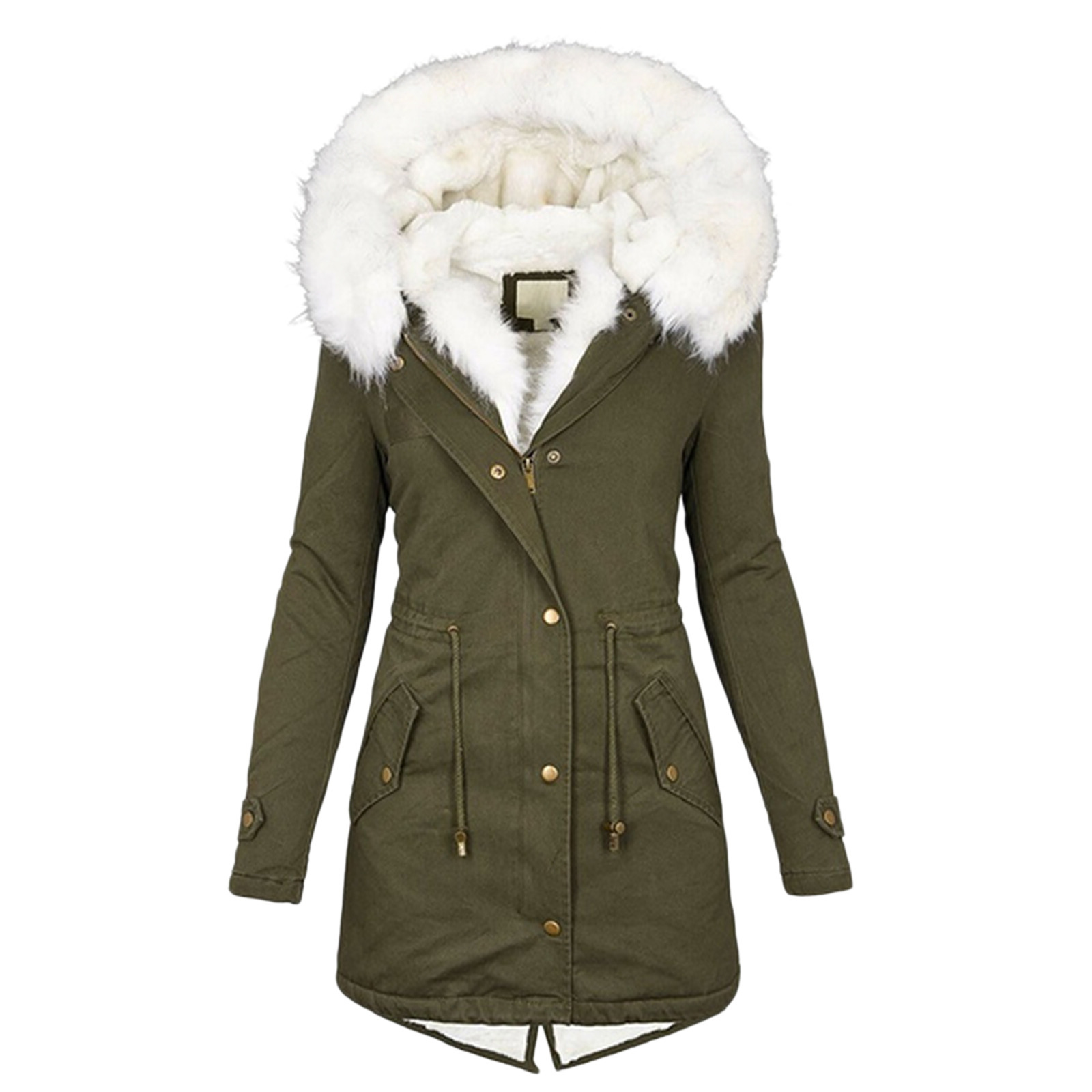 Women's Gender Women's Casual Solid Color Single Breasted Zipper Coat Coat