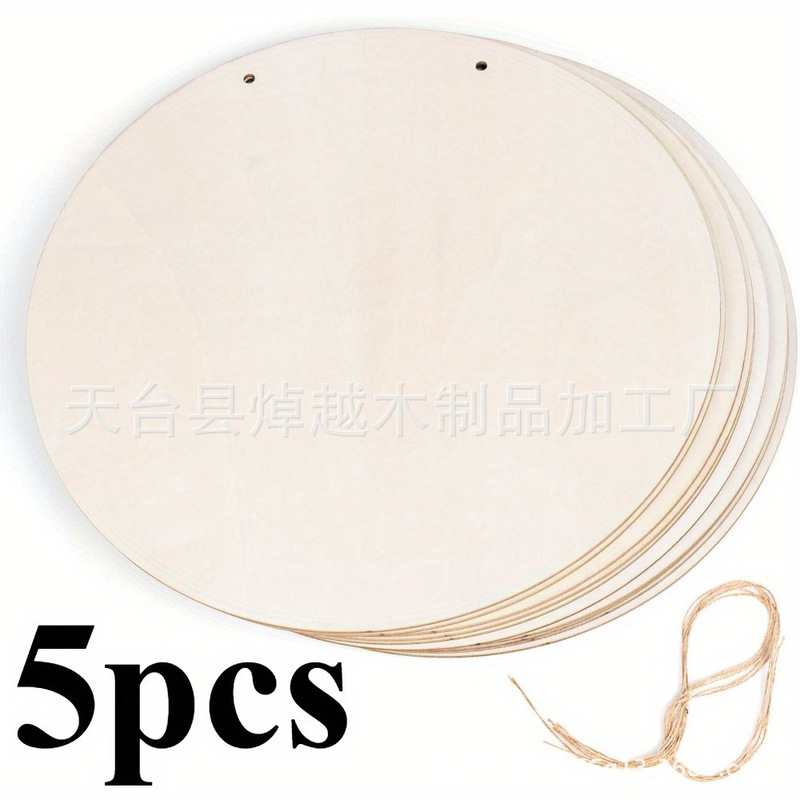 Spot Wholesale 30cm Round Wood Chips DIY White Front Door Decoration Christmas Home Party Holiday Decorations