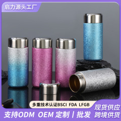 高品質チタンコーティンググラデーションポケットカップミニポータブルチタンカップ二層真空断熱ウォーターカップハイエンドギフトカップ