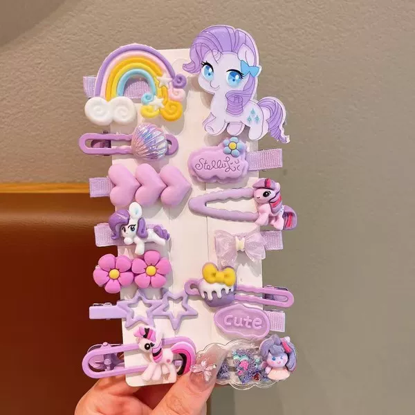 Purple pony, set, 14 pieces