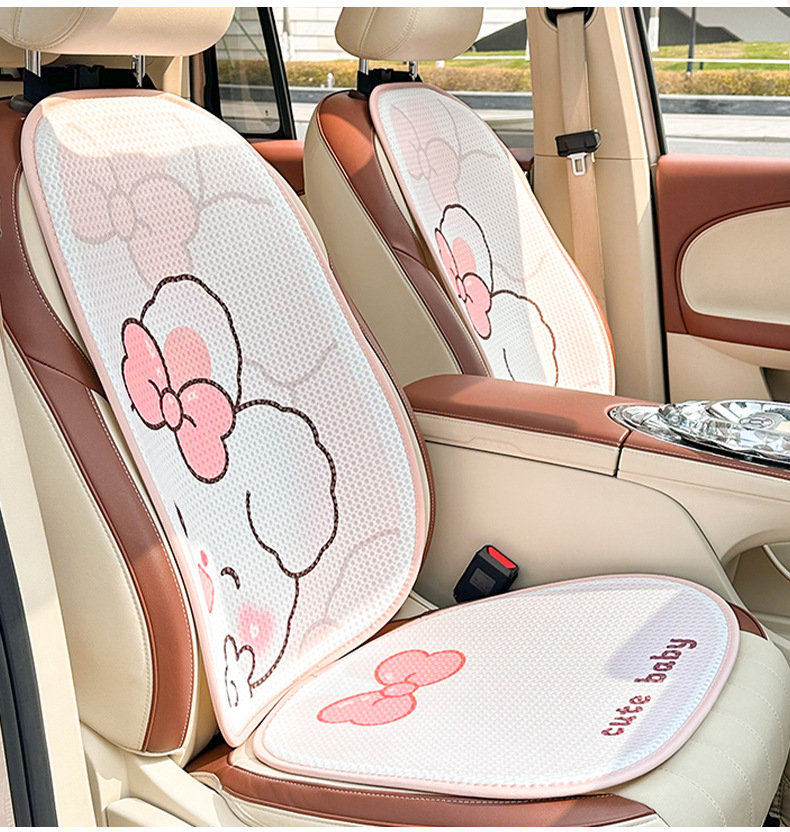 Blue Rain Four Seasons Universal Car Headrest and Lumbar Support Creative Car Neck Pillow Cartoon Car Lumbar Support Cushion