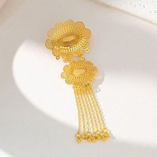 Cross-border new coin brooch cheongsam pendant pin Bohemian style rhinestone alloy brooch jewelry manufacturers