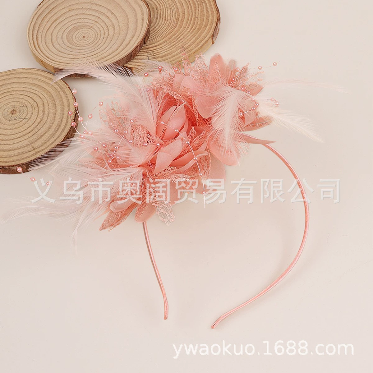 Европейские и американские взрывы Amazon Перо Головные уборы Свадебные сетчатые аксессуары для волос Вечеринка Выпускной Топпер Жокей Клуб Повязка на голову Аксессуары для волос