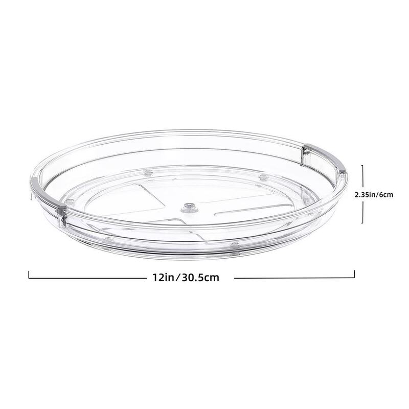 家用厨房PET透明多功能旋转置物架360°化妆架旋转收纳Lazy Susan|undefined