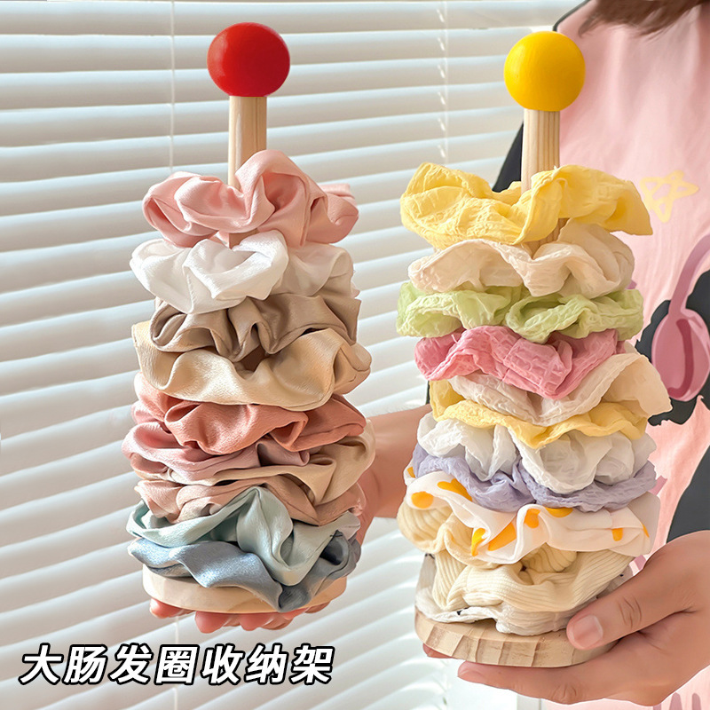 腸ヘアバンド収納ラック無垢材サメクリップ子供用ゴムバンド直立収納ラックモバイルヘッドバンド収納アーティファクト|undefined