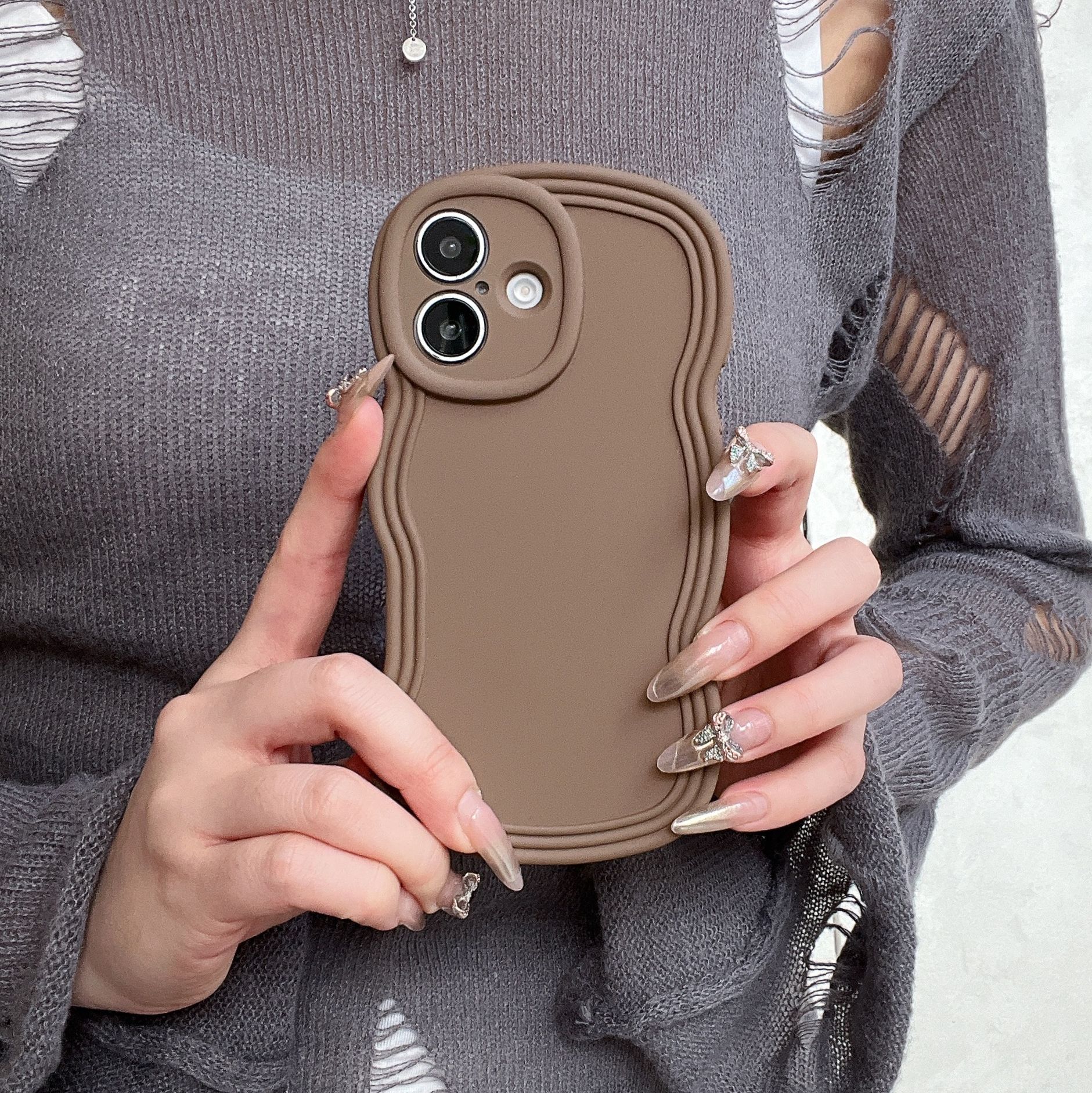 55g Weight iPhone Applicable Brands Phone Cases Classification Silica Gel Material Solid Color Pattern Simple Style Style Silica Gel Solid Color Simple Style Phone Cases Phone Accessories 8