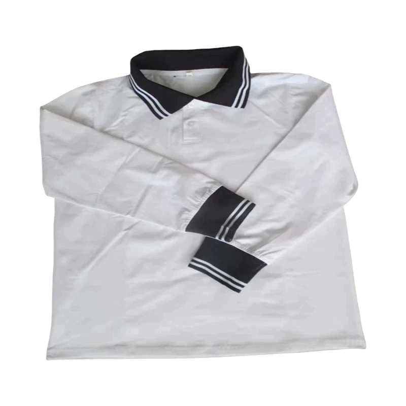 School long-sleeve, polo, white uniform