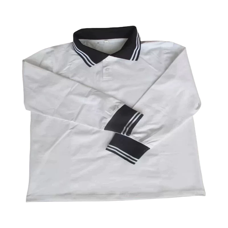 School long-sleeve, polo, white uniform
