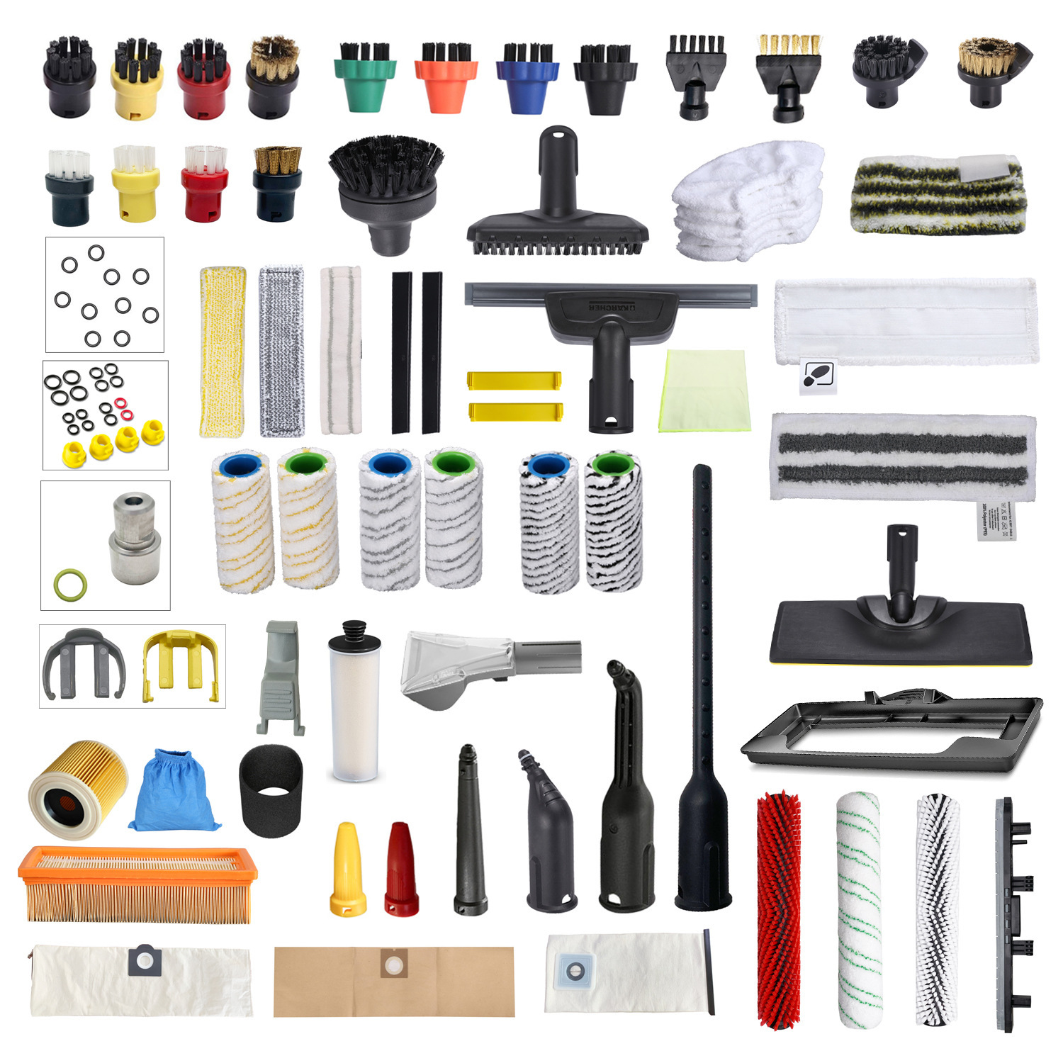 Adecuado para accesorios de vapor Karcher Kach, trapo, trapo, accesorios de vapor Karcher, cepillo redondo pequeño, cepillo de cobre