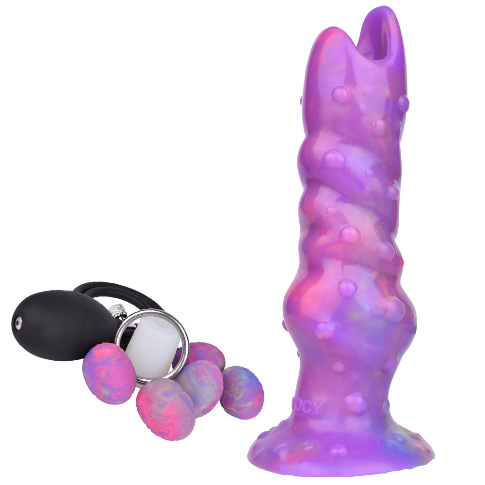 Colorido luminoso en forma de dispositivo de puesta de huevos vagina femenina incubación huevo puesta de silicona luminoso backroom plug masturbación juguetes sexuales