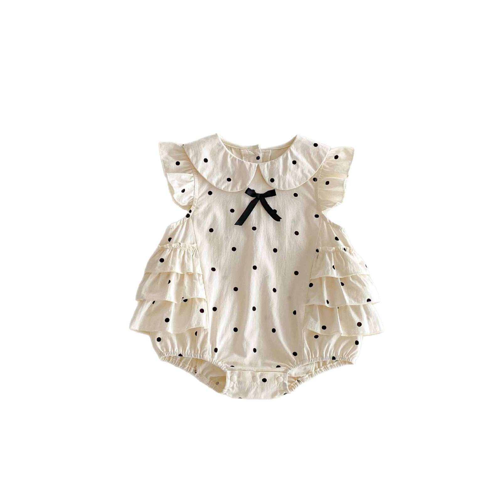 Tutina da bambina senza maniche, ideale per il primo compleanno (100 giorni), perfetta per la principessa._voghion.com