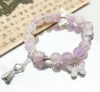 S315-Purple corn cob butterfly bracelet #SZ1291