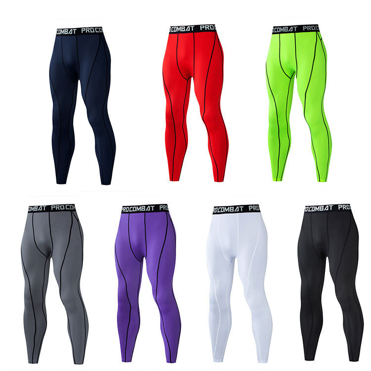 Sports Tights Men's Summer Quick-Drying Running Compression Pants Blue Foot Volleyball Training Bottoming Colorful Trousers Stretch Sports Tights Men's Summer Quick-Drying Running Compression Pants Blue Foot Volleyball Training Bottoming Colorful Trousers Stretch