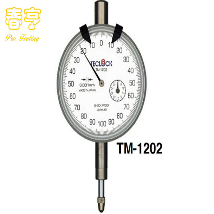 日本得乐teclock千分表TM-1202/指针式千分表/带置位量表/现货