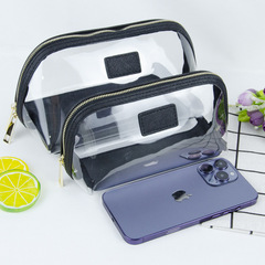 跨境新款tpu半圓透明化妝包 ins風旅行洗漱包高顏值防水果凍包