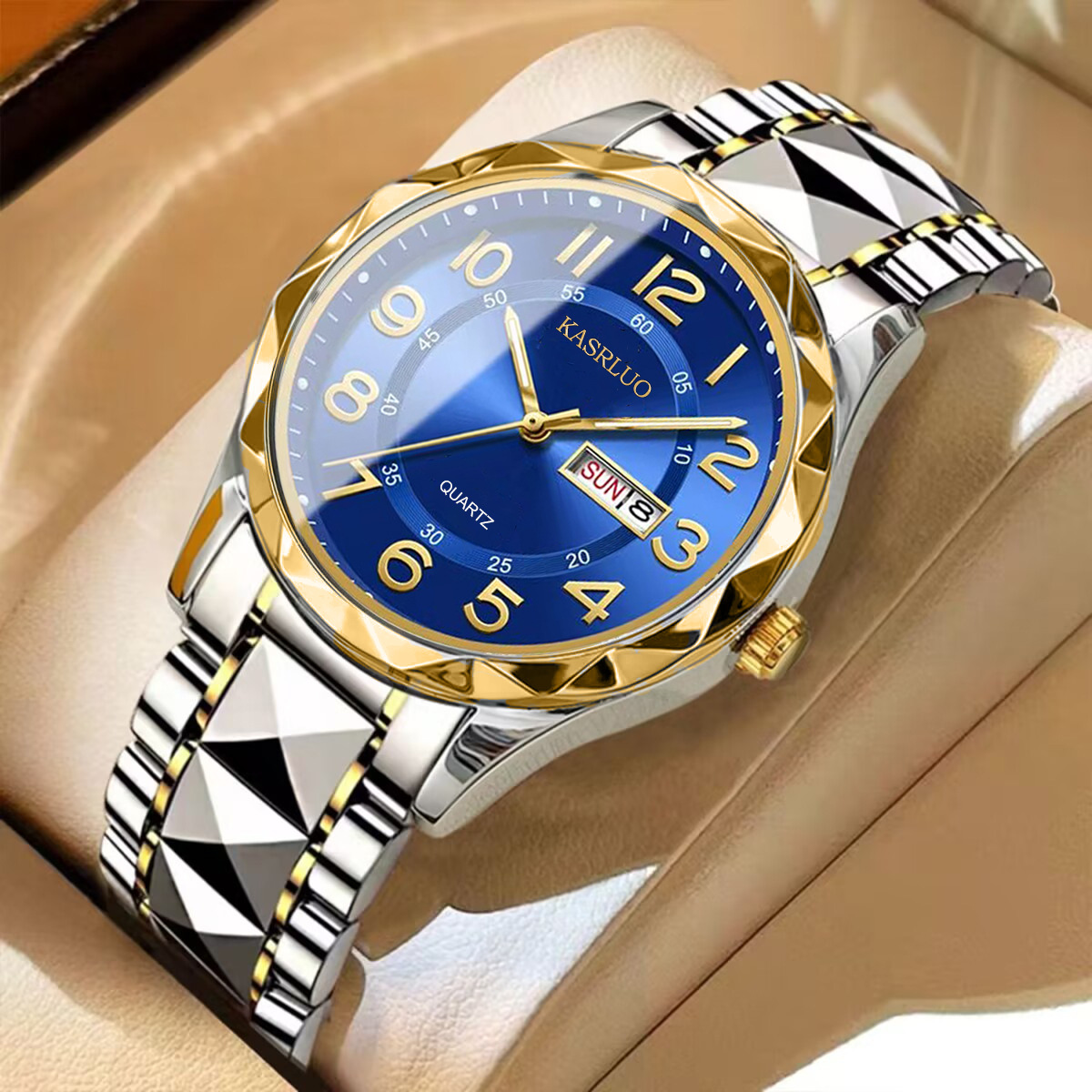 KASRLUO vidutinio amžiaus pagyvenusių žmonių mados vandeniui atsparus naktinės šviesos didelis skaitmeninis kvarcinis vyriškas laikrodis_voghion.com