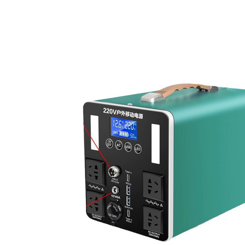 Портативный вместительный аккумулятор для походов, 220V, 1800 Вт, высокая мощность