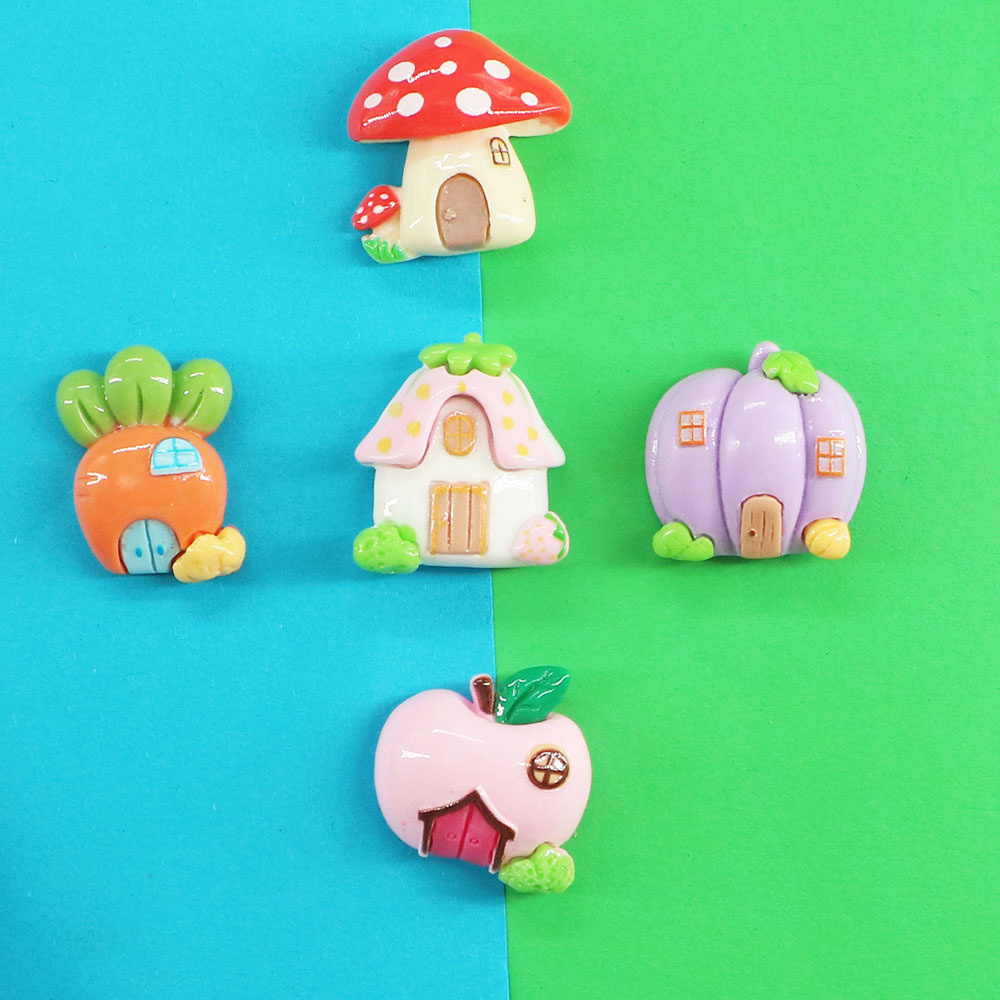 Spring Flowers, Mushrooms, Apple Trees, Cream Glue DIY Resin Hairpin Jewelry Accessories Storage Box, Clogs Decoration