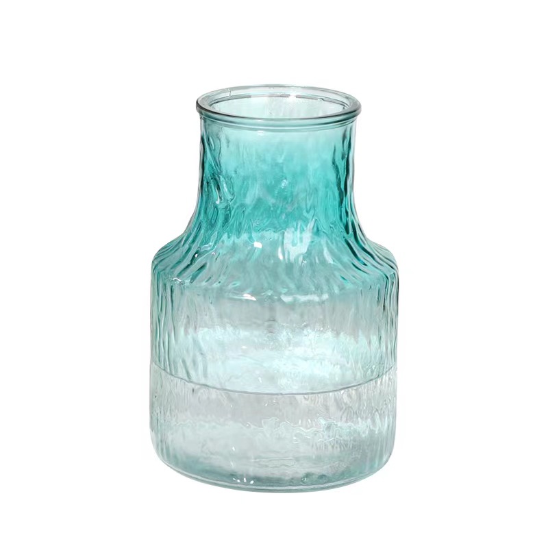 En línea de la celebridad del glaciar florero decoración de cristal de la vendimia al por mayor flores de bambú rica combinación hidropónica florero de cristal Nórdico