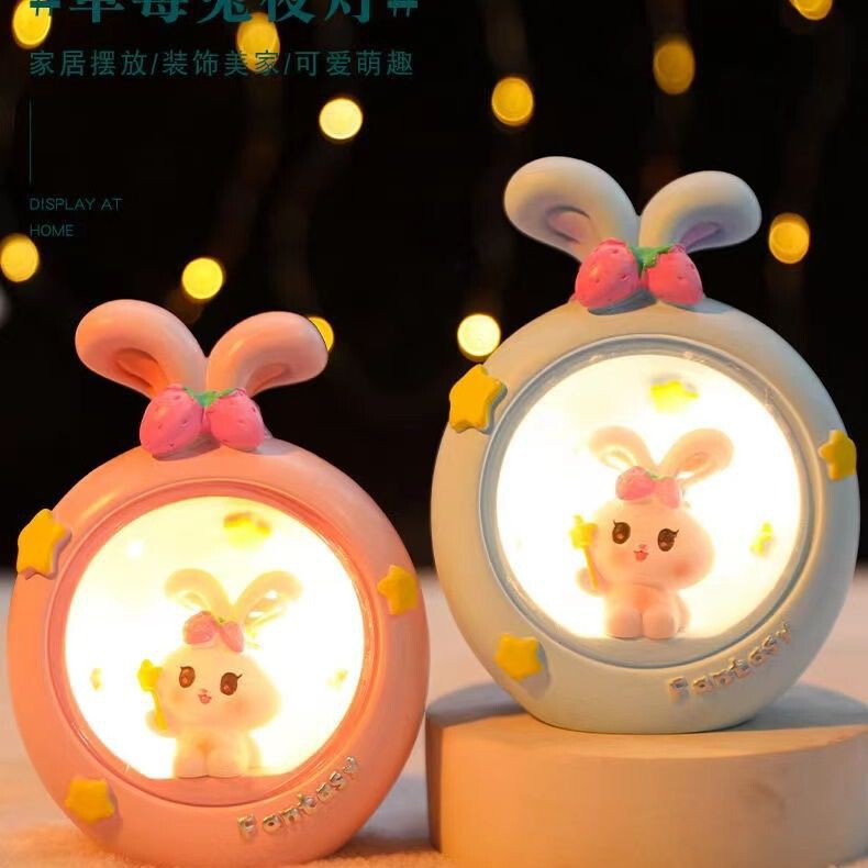 Birthday gift for girls to give to best friends, friends, classmates: ins-style bunny ornament, simple night light, creative gift Birthday gift for girls to give to best friends, friends, classmates: ins-style bunny ornament, simple night light, creative gift