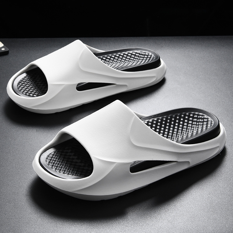 Wholesale Men's Slippers Summer Dung Feeling Thick Bottom Non-Slip Household Outdoor Sports Leisure Beach Bathroom Slip Flops