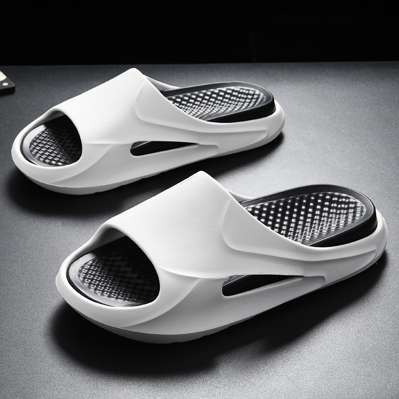 Wholesale Men's Slippers Summer Dung Feeling Thick Bottom Non-Slip Household Outdoor Sports Leisure Beach Bathroom Slip Flops