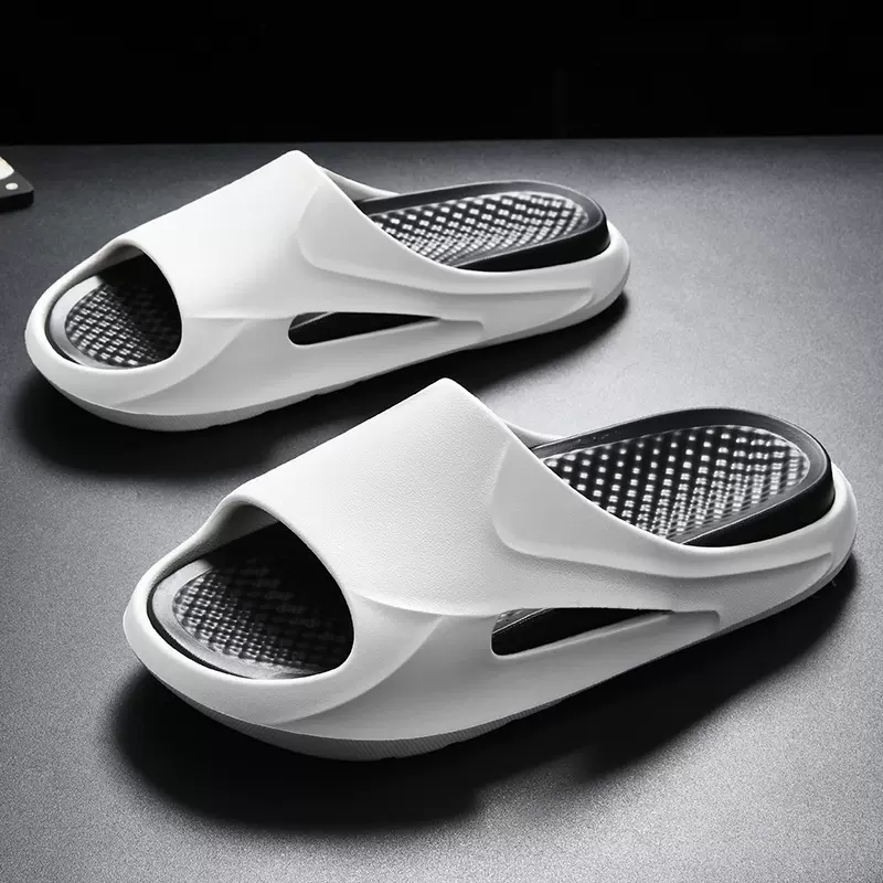 批发男士拖鞋夏季踩屎感厚底防滑家用户外运动休闲沙滩浴室一字拖