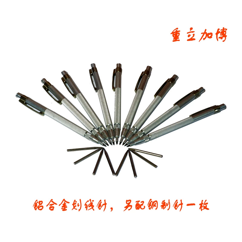 Маркировочная игла с головкой и хвостовиком из алюминиевого сплава, магнитная, со сменной стальной иглой, одна головка из сплава с магнитным креплением, двусторонняя.