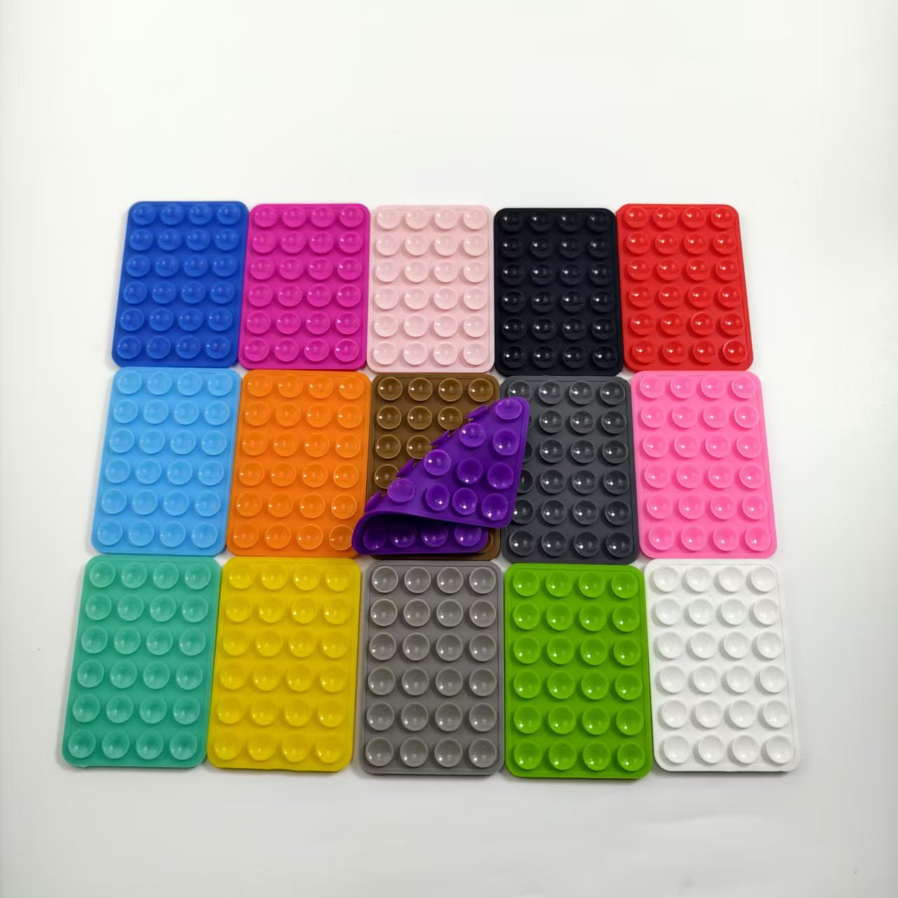 Suministro directo de fábrica de ventosa de silicona ventosa de teléfono móvil ventosa cuadrada ventosa de 24 granos ventosa de soporte para teléfono móvil ventosa de silicona de doble cara