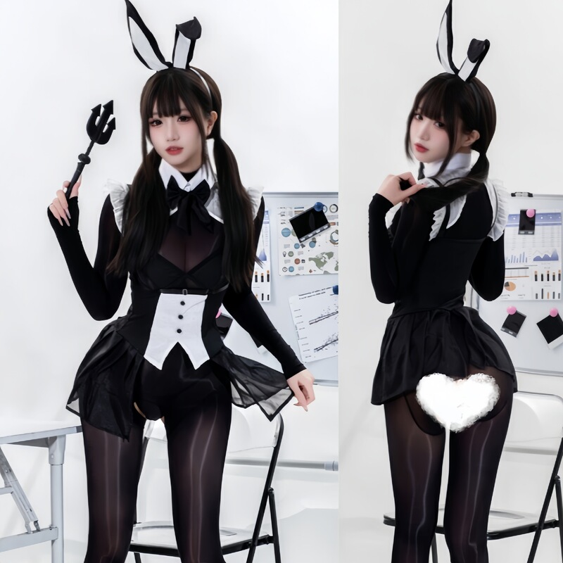 Sexy Lingerie, Sexy Cos Bunny Girl Uniform, Pure Lust Temptation, Flirting, Oily, Tight-Fitting, No Need to Take Off, Qqny Sex Fun