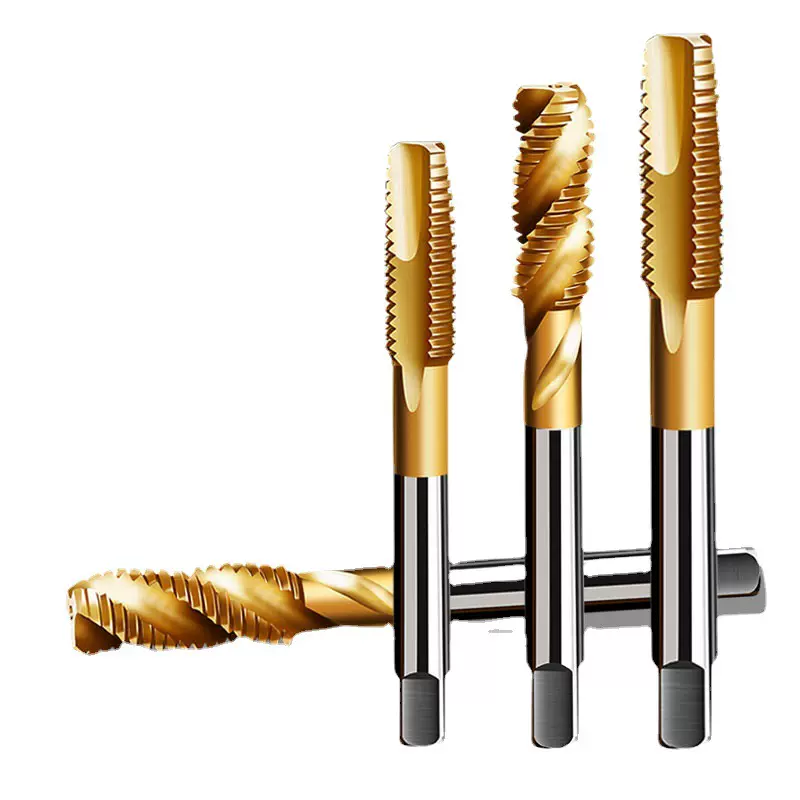 厂家直销机用螺旋丝锥高速钢镀钛含钴丝攻不锈钢打孔工具先端丝锥