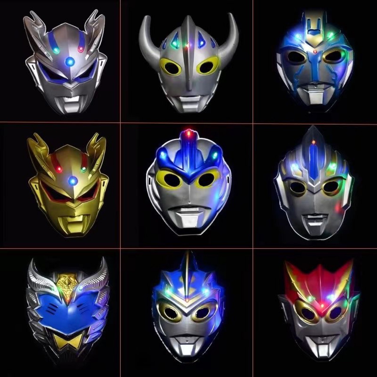 Cartoon Anime Superman Mask Ultraman Cerro Mask Puesto Atracciones Feria del templo Fuente Halloween Mask Ball