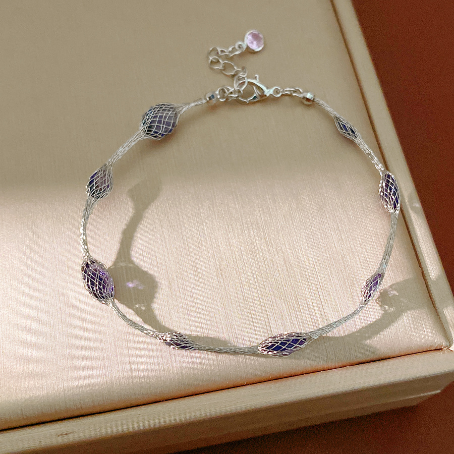 Collar de pulsera redonda de zircon de color lujo ligero nicho de alto nivel sensación de cadena clavícula temperamento simple conjunto de joyas personales image 14