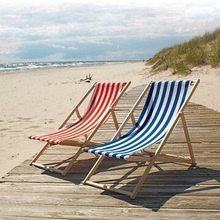 沙灘椅折疊躺椅實木簡約帆布椅懶人靠椅便攜戶外椅午休家用陽台椅
