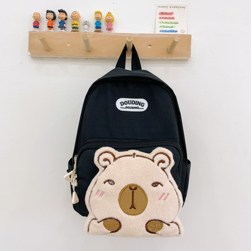 Cute mochila escolar para niñas jardín de infantes Capibara mochila infantil caricatura preescolar mochila para niños pequeños