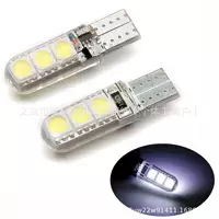 Автомобильный светодиодный силиконовый свет 12V T10 5050 6SMD вспышка широкий свет ходовой свет двухрежимный вспышка