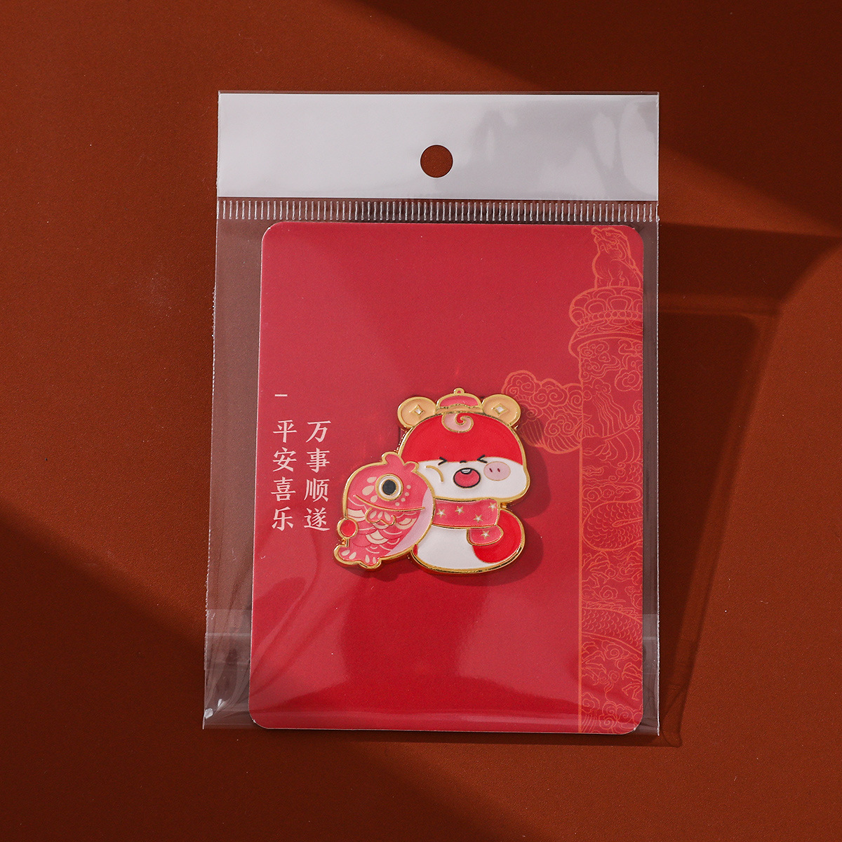 Bonito broche de Año Nuevo chino, broche auspicioso, suéter de celebración, accesorios de Año Nuevo chino
