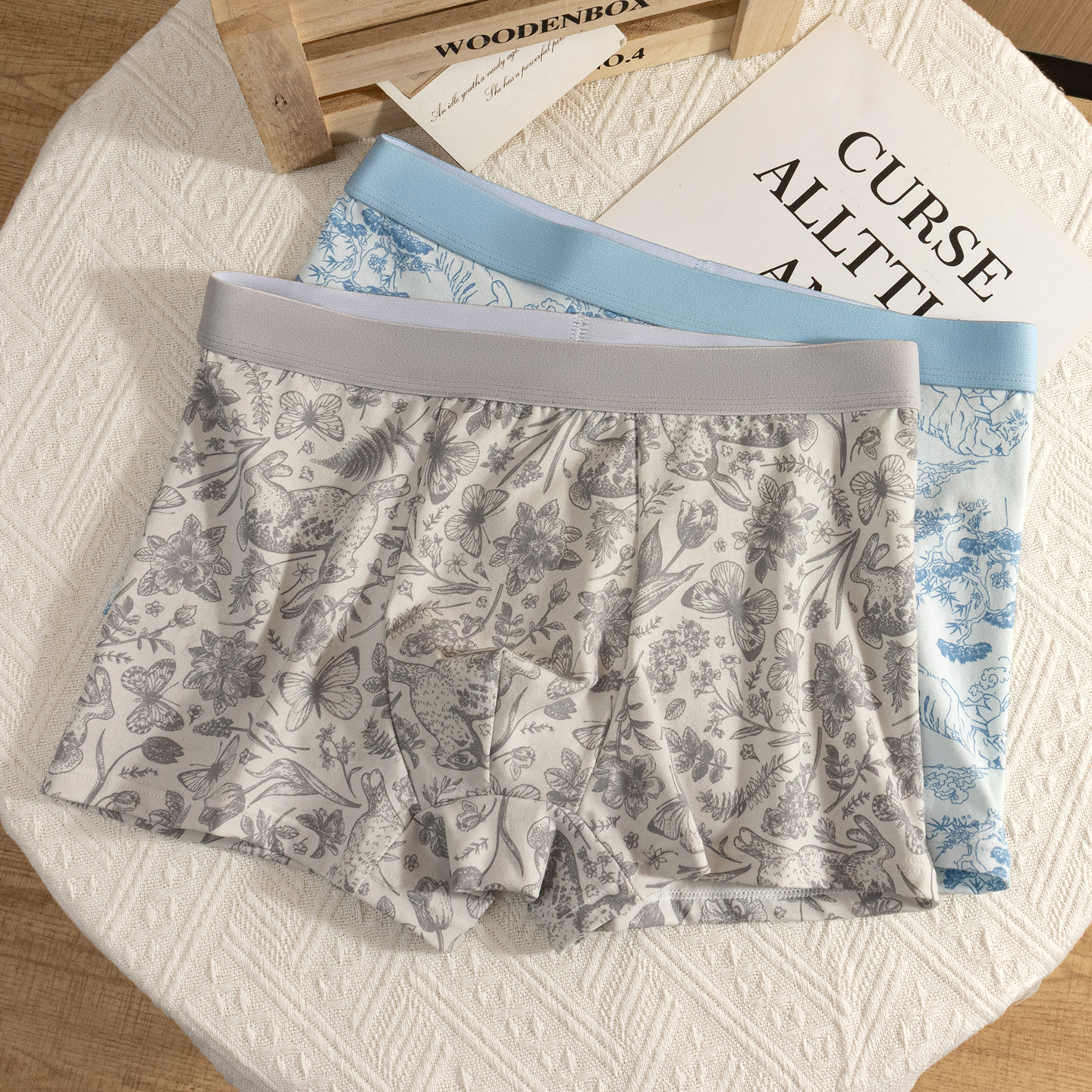 Explosión de la nueva ropa interior china de hombre algodón 7A, seda de morera antibacteriana, entrepierna transpirable y cómodas pantalones de cuatro hombres al por mayor