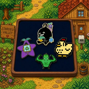Stardew Valley game merchandise metal pin pixel farm game enamel badge game player collectible small gift