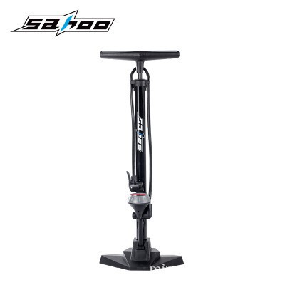 鲨虎自行车打气筒 落地式打气筒 山地自行车打气筒（带气压表）