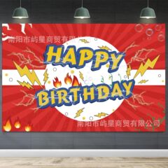 クロスボーダー temu Amazon ポケモンピカチュウ背景布誕生日パーティーバナー写真背景卸売