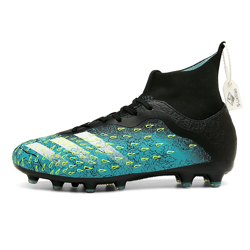 2022 transfronterizo más el tamaño Nuevo FGTF transpirable de los hombres de alta superior de uñas largas y cortas zapatos de fútbol zapatos de entrenamiento de hierba zapatos de fútbol