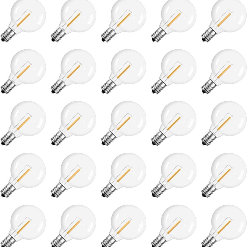 Cross-Border G40 Replacement Light Bulb E12 G40 Plastic Light Bulb Edison Tungsten Filament Light Outdoor Led Decorative Bulb Light