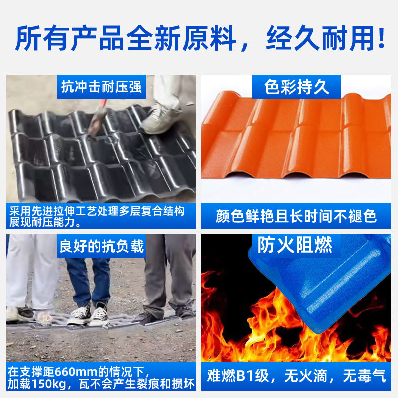 Tejas de resina sintética ASA azulejos de acristalamiento antiguo chalet azulejos de resina de techo aislamiento térmico azulejos de plástico anticorrosivo