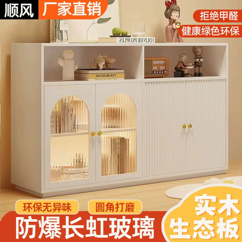 Буфет для гостиной, шкаф из массива дерева, современный настенный встроенный шкаф для хранения, чайный шкаф, кухонный боковой шкаф