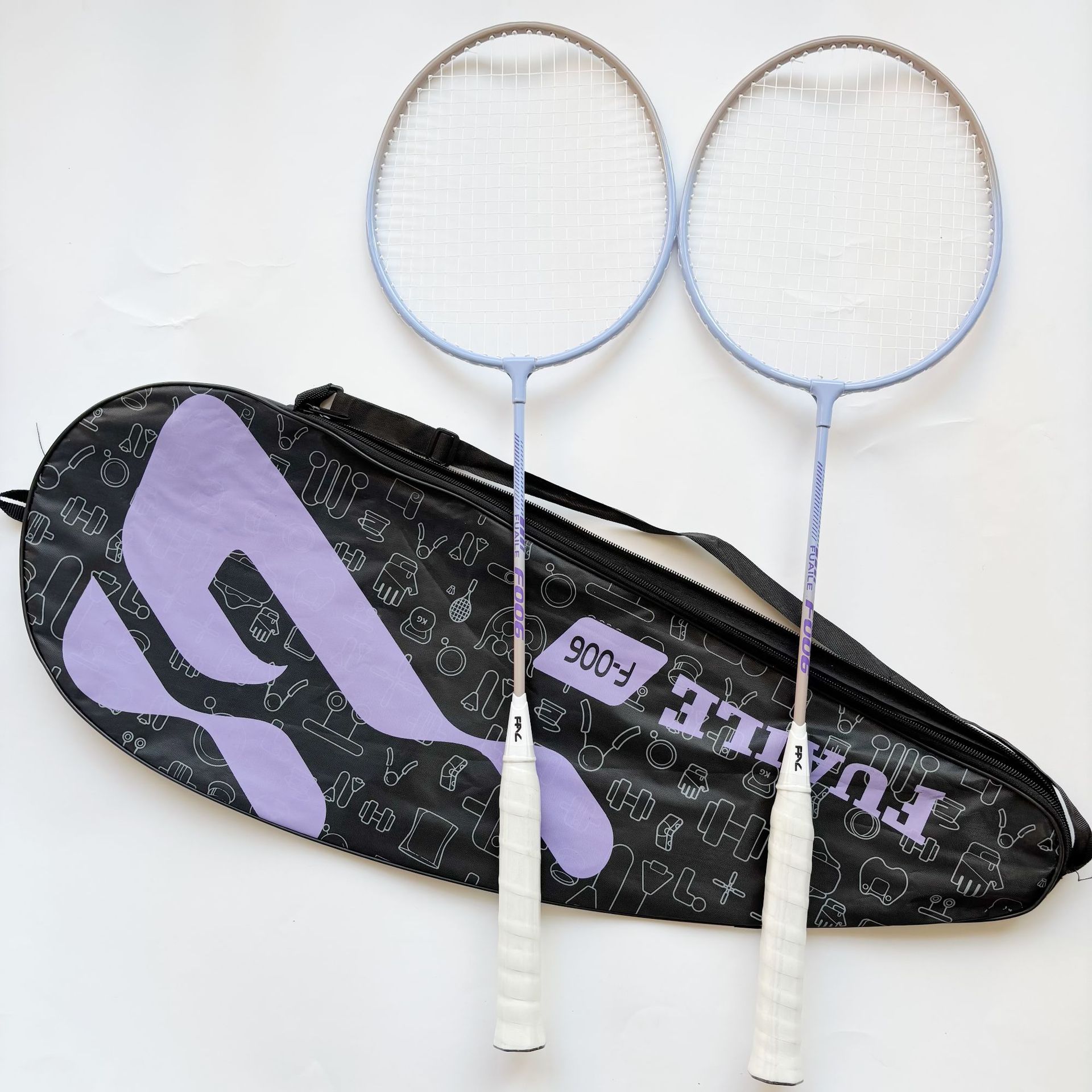 Raqueta de bádminton total para estudiantes, adulto integrado, aleación de hierro dividida, aleación de aluminio, fibra, pluma, raqueta de lana de doble raqueta