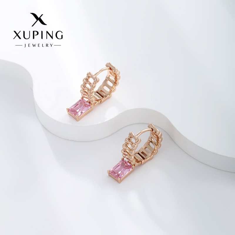 Joyería de Xuding nueva cadena pendientes rectangulares moda europea y americana del comercio exterior personalizada pendientes al por mayor