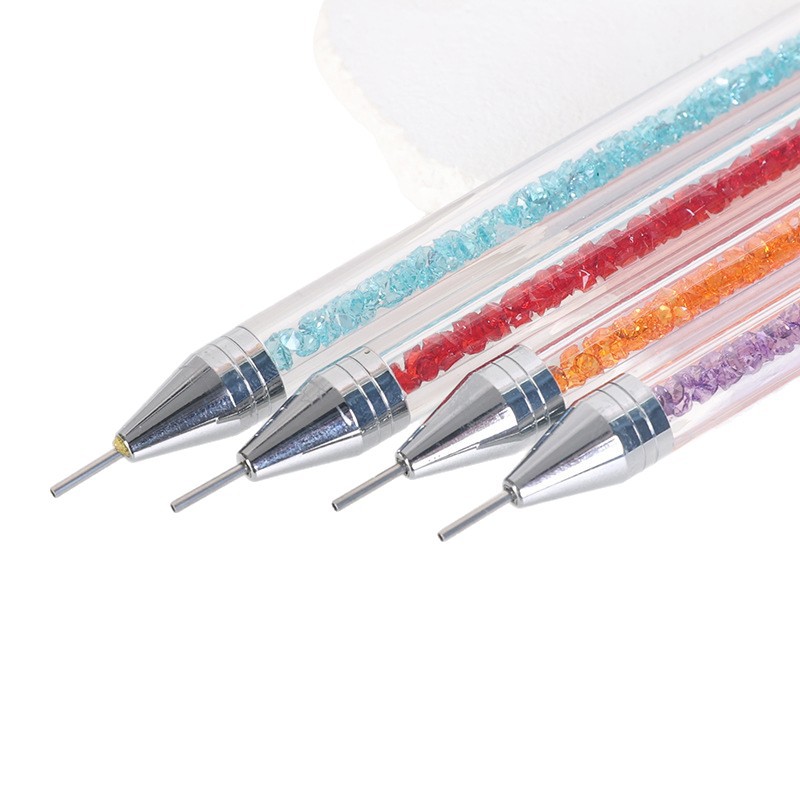 Pincel de Silicona y Puntero de Doble Cabeza Desmontable con Mango de Acrílico para Manicura image 6