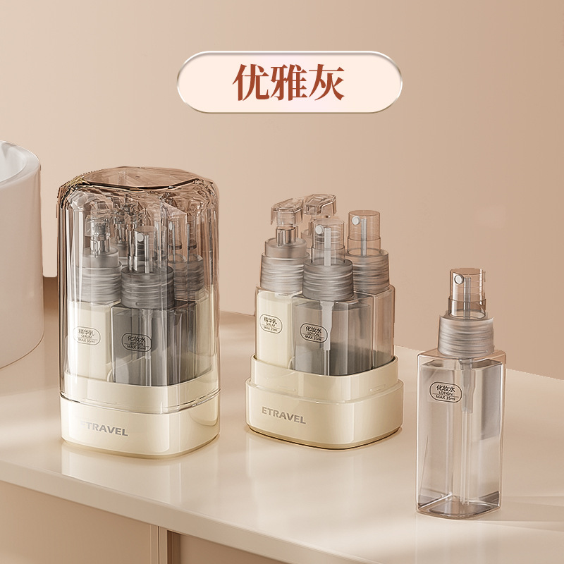 Viajes portátiles y exquisitos paquetes de cosméticos de viajes 5 en 1 champú de baño spray loción de agua