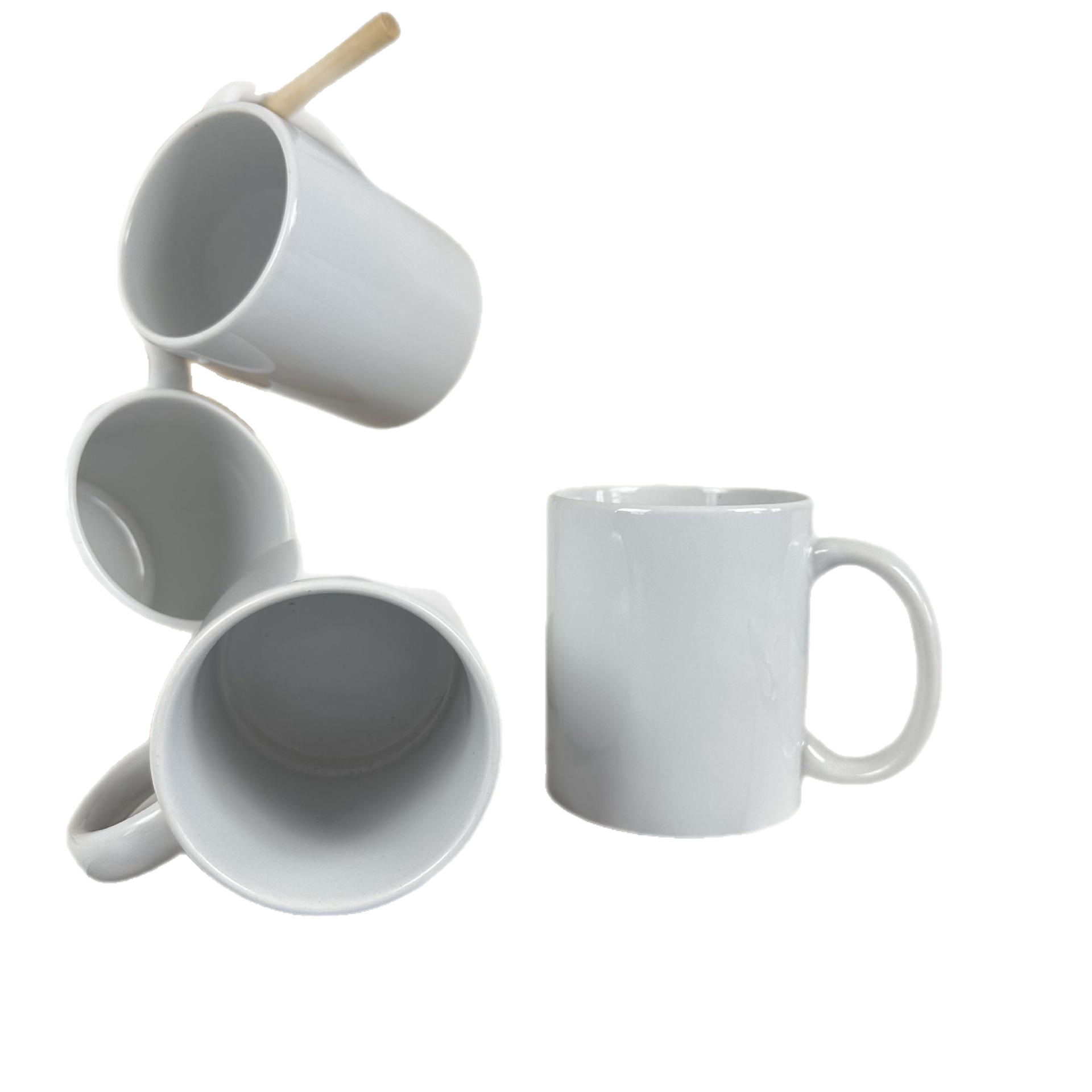General de mercancías al por mayor blanco puro taza de cerámica taza de agua potable hogar oficina taza de té image 6